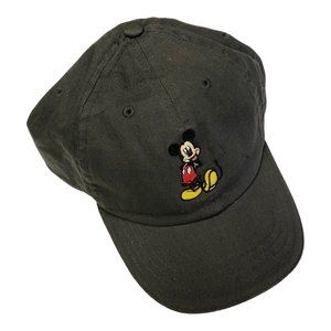 Disney Men's‎ Mickey Brush Washed Baseball Cap Grey Large Nwot